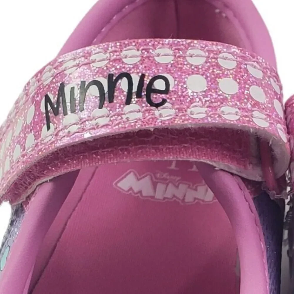 Disney Minnie Shoes for Girls - Pink Mary Jane LED Light Up Shoes Size 11 (19cm)